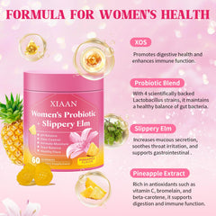 Gummies with pineapple flavor shown beside a pineapple for flavor cue