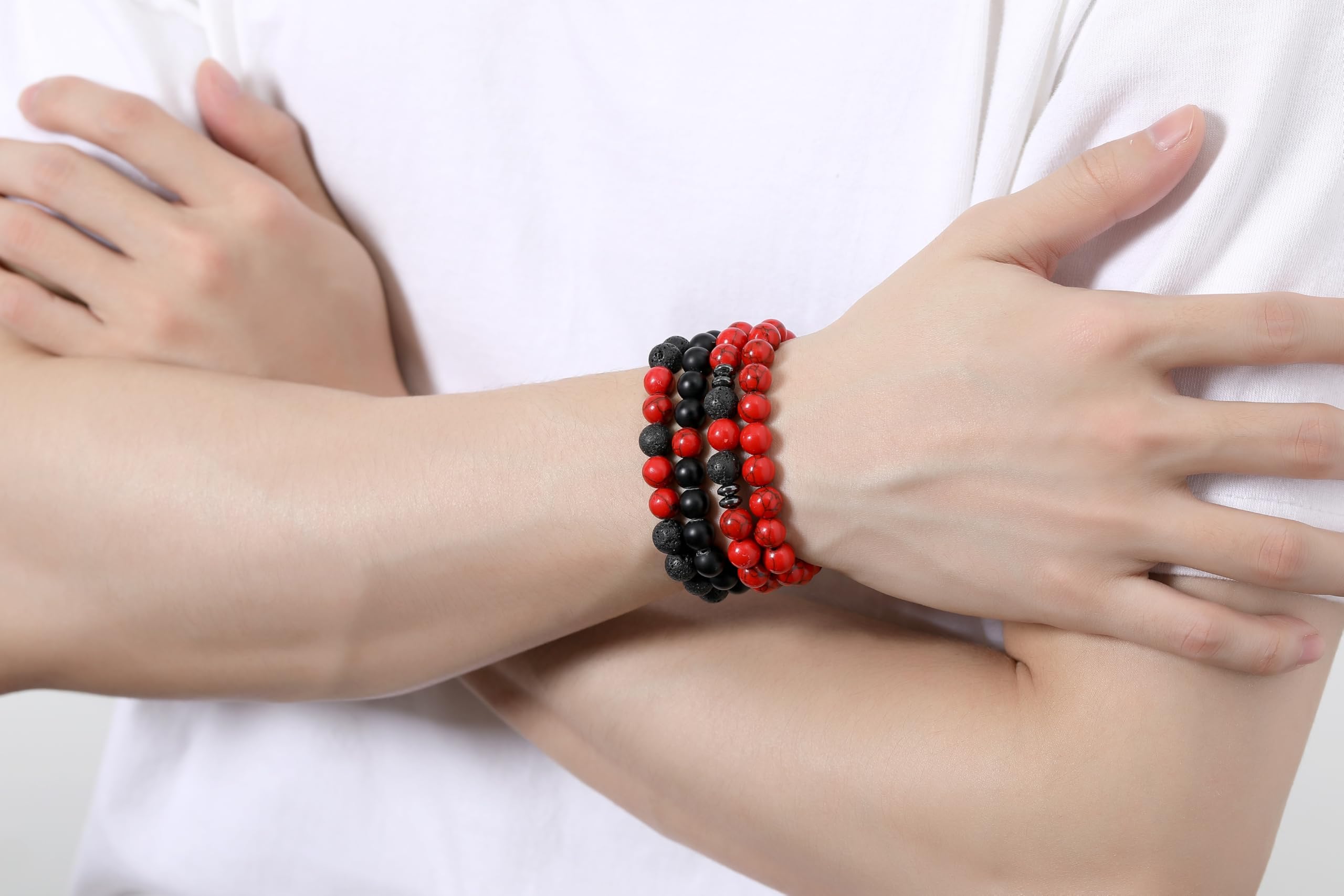 XIANNVXI 8mm natural stone beads highlight texture and craftsmanship.