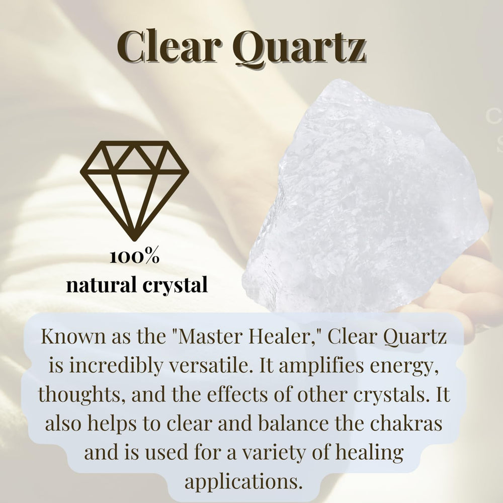 XIANNVXI clear quartz raw crystal in natural form, perfect for meditation spaces.