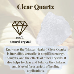 XIANNVXI clear quartz raw crystal in natural form, perfect for meditation spaces.
