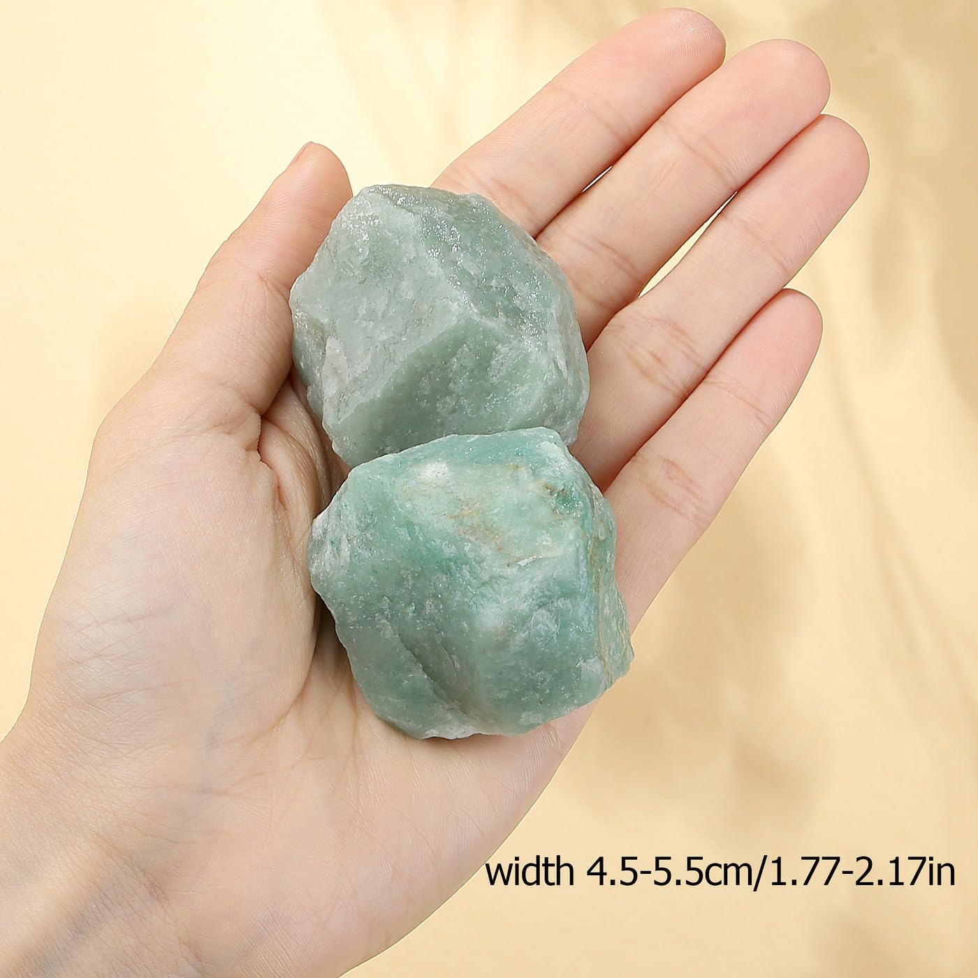 XIANNVXI Green Aventurine rough crystal ready for tumbling, polishing, and jewelry making.