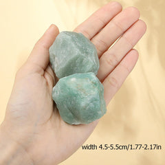 XIANNVXI Green Aventurine rough crystal ready for tumbling, polishing, and jewelry making.