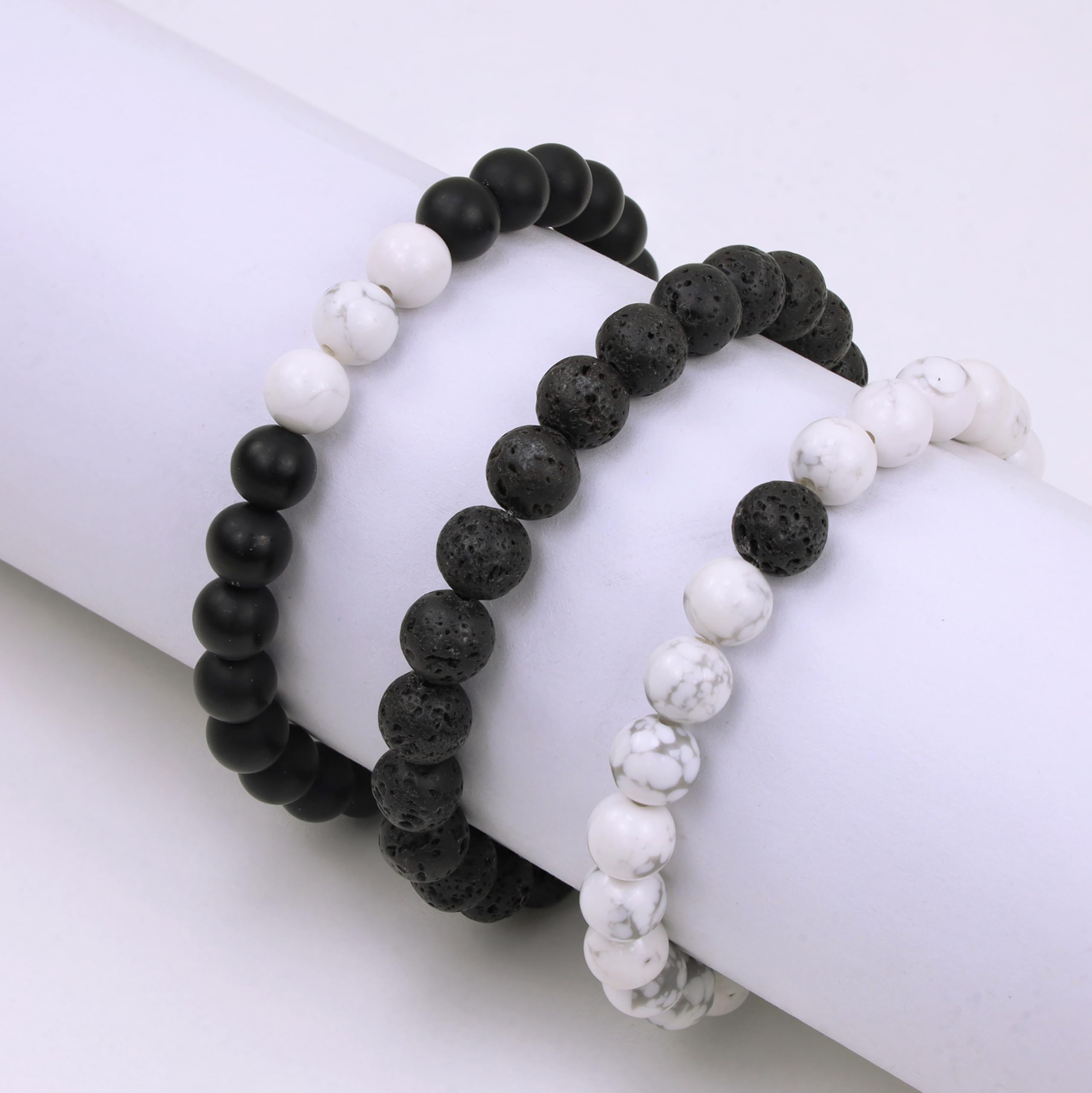XIANNVXI lightweight natural stone bracelets offer cool touch and comfort