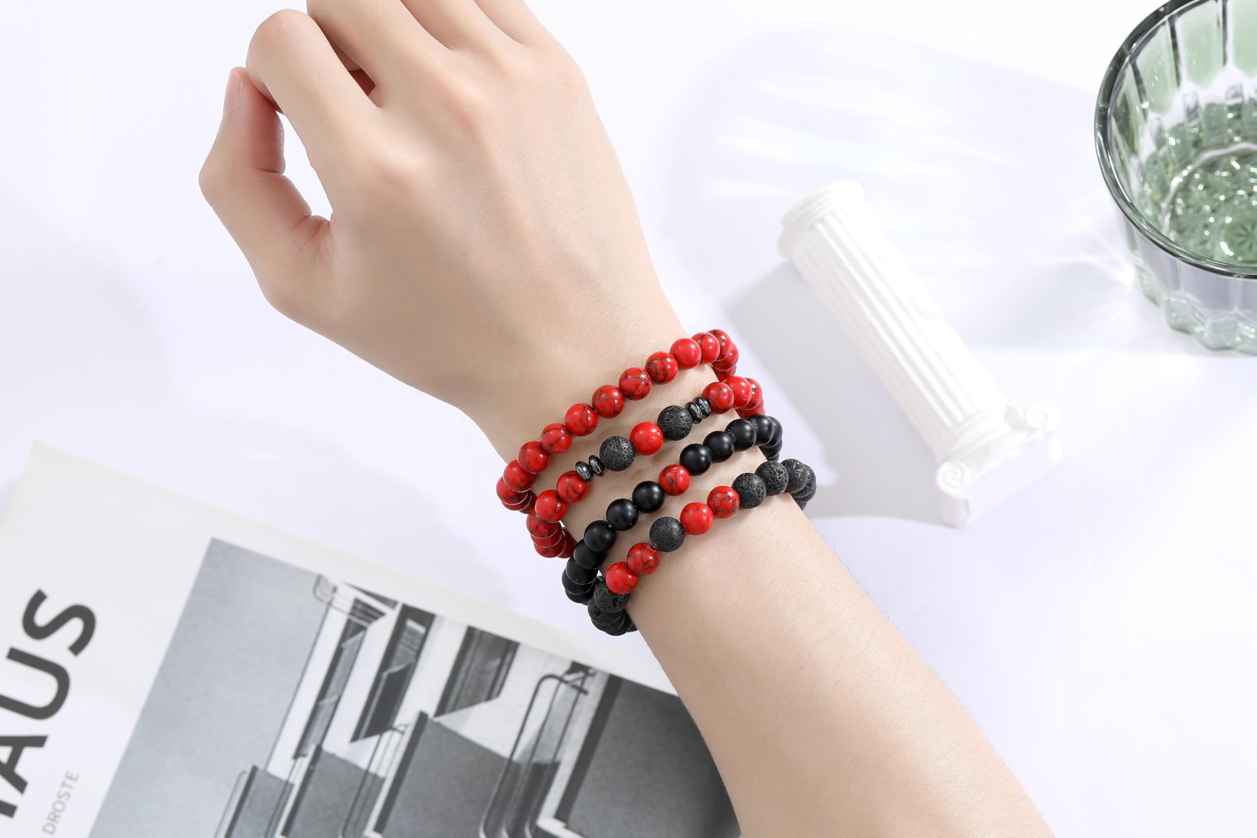 XIANNVXI four-piece bead set offers easy styling with other accessories.