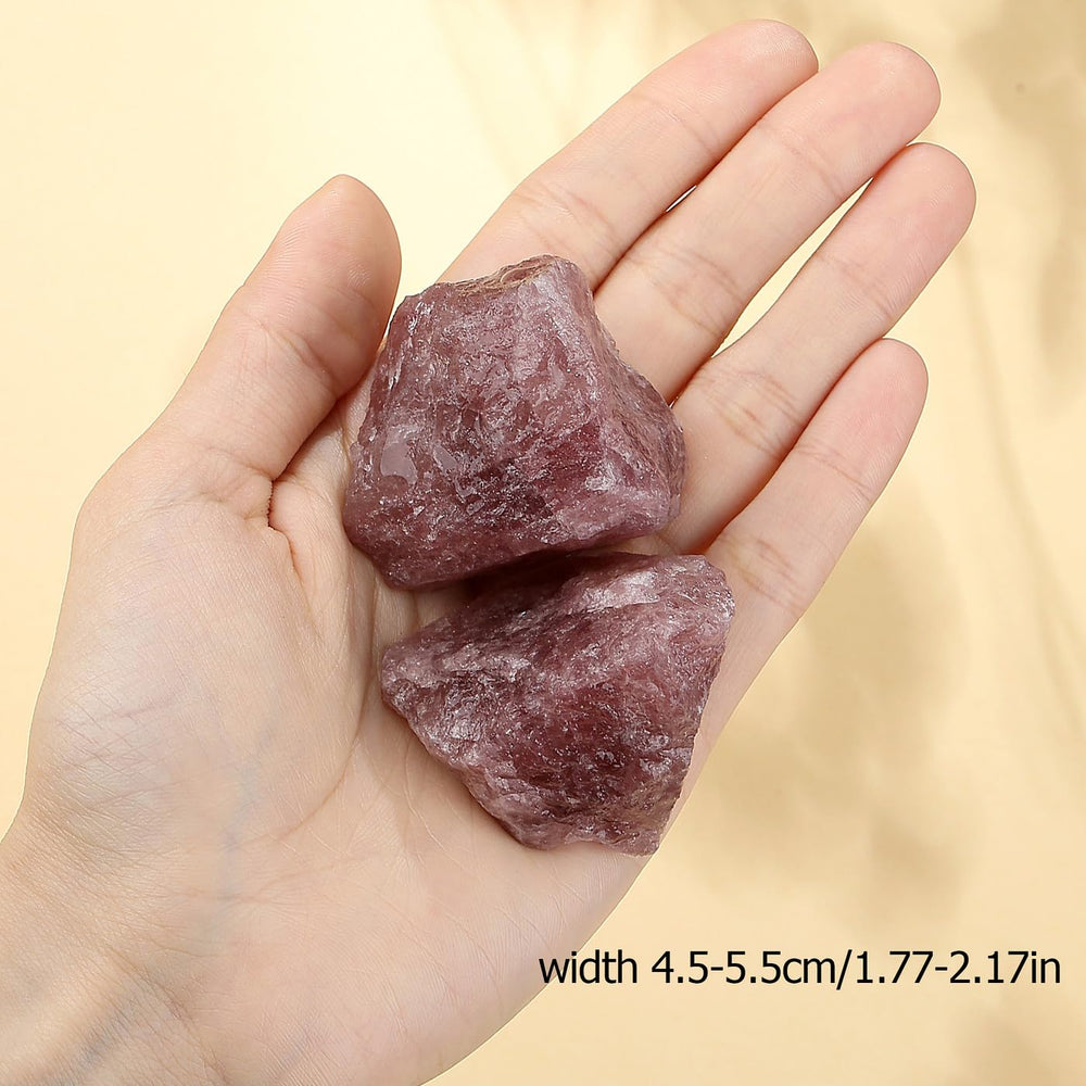 XIANNVXI Strawberry Quartz closeup swirls show natural texture for meditation.