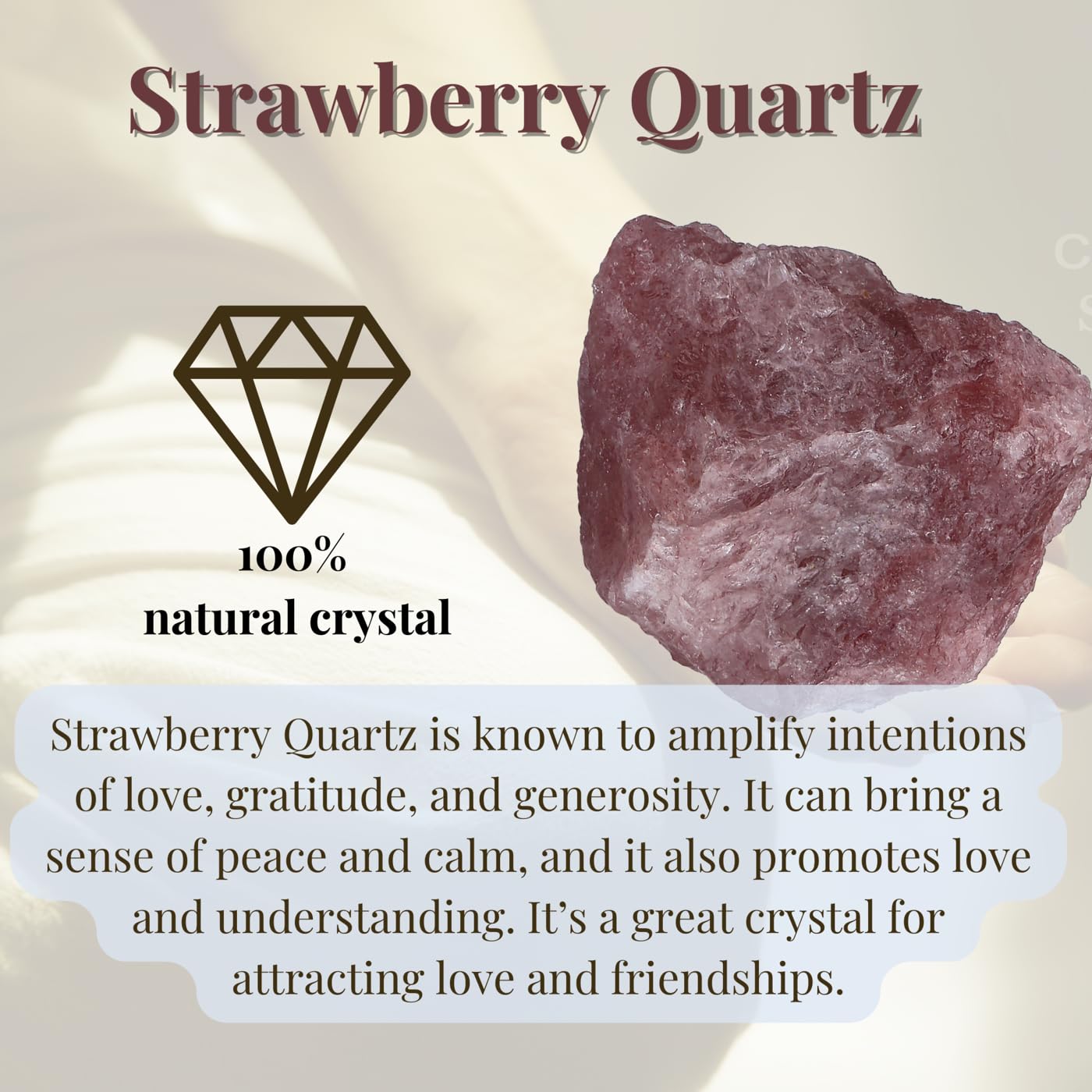 XIANNVXI Strawberry Quartz natural patterns highlight unique beauty for collection.