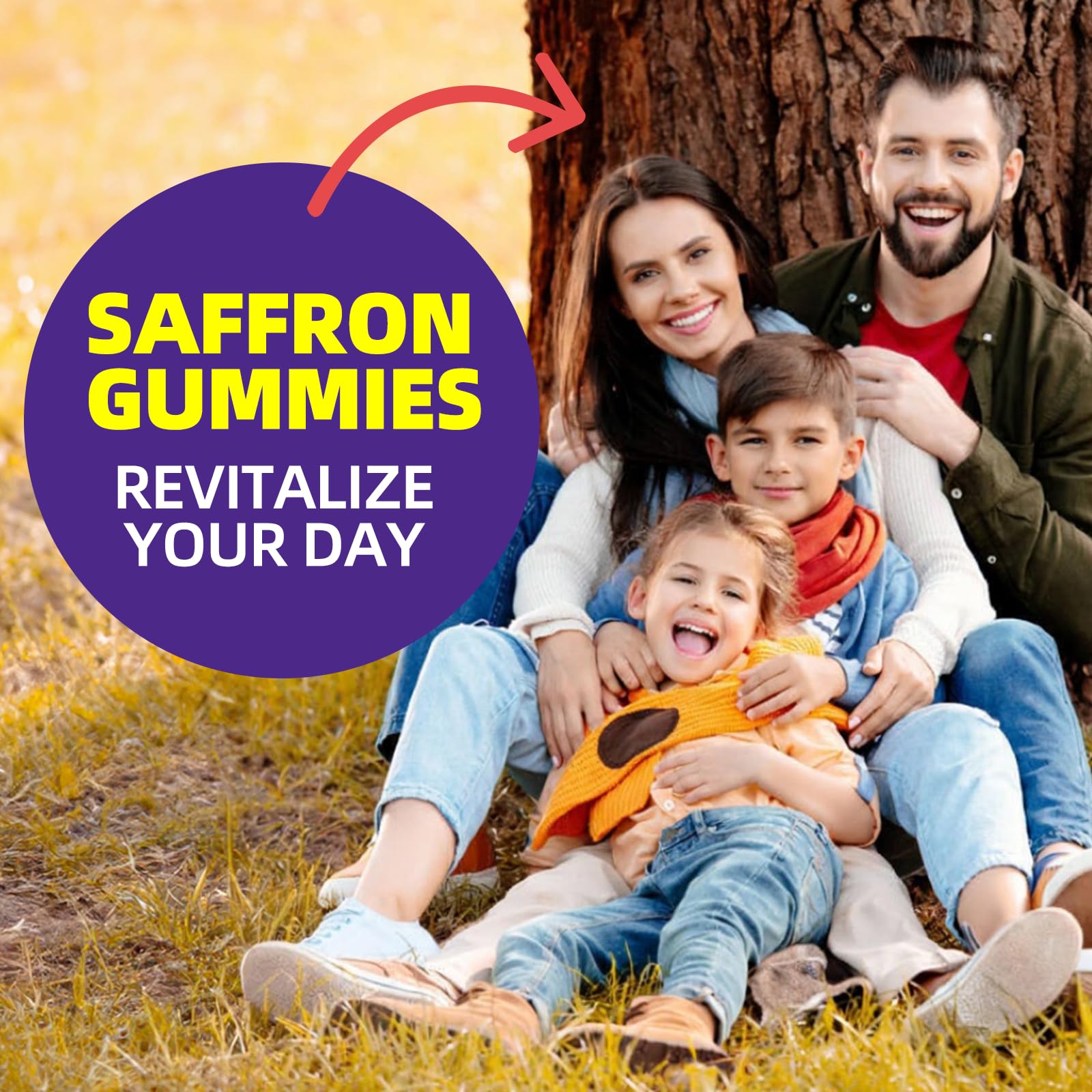 XIHOLIY saffron gummies 60 servings pack shows two-month supply practicality.