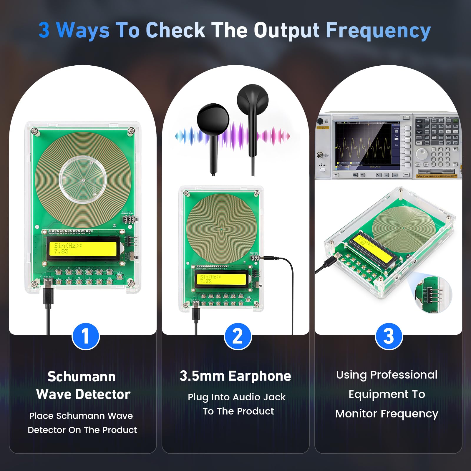 XIKDS frequency range control knob enabling personalized meditation and relaxation.