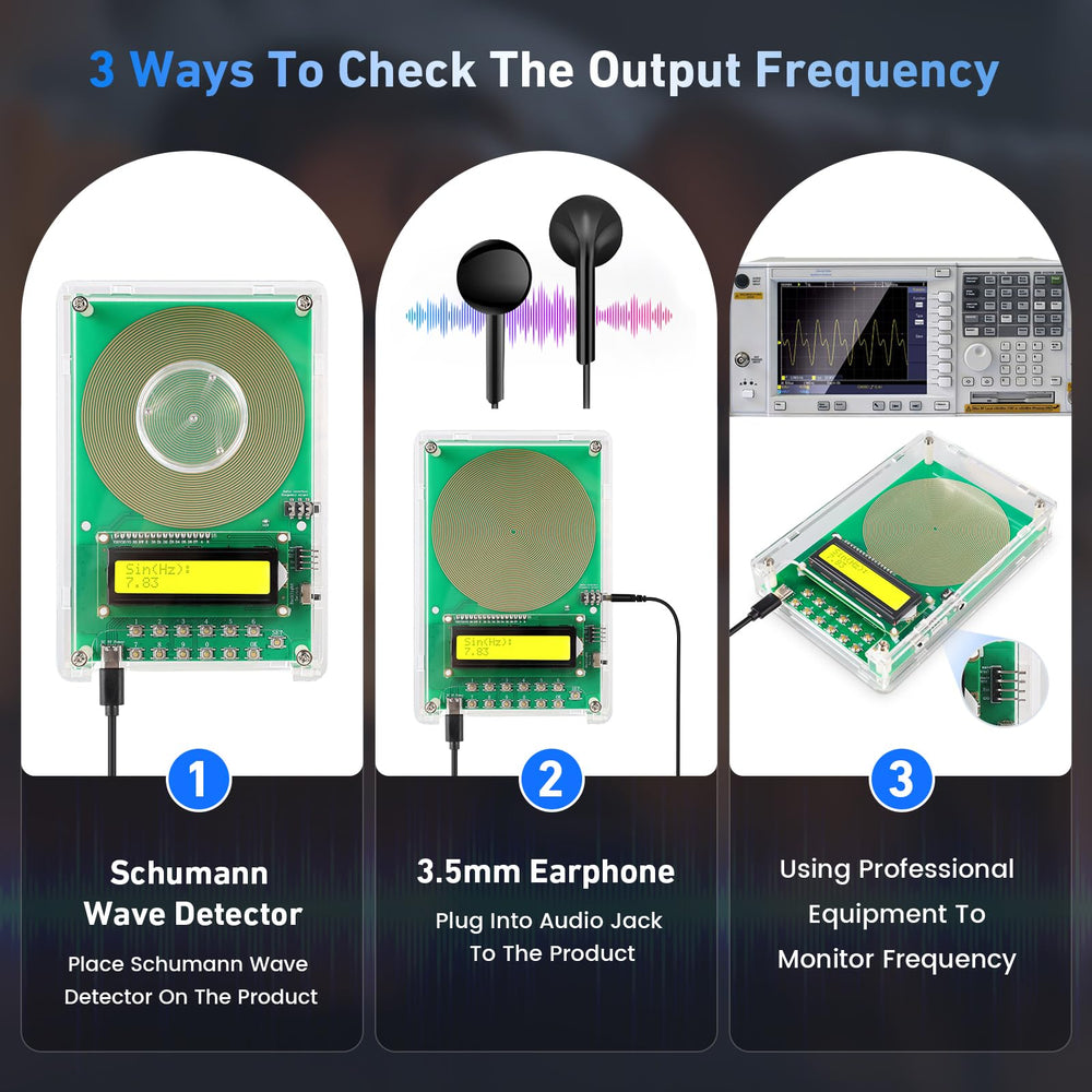 XIKDS frequency range control knob enabling personalized meditation and relaxation.