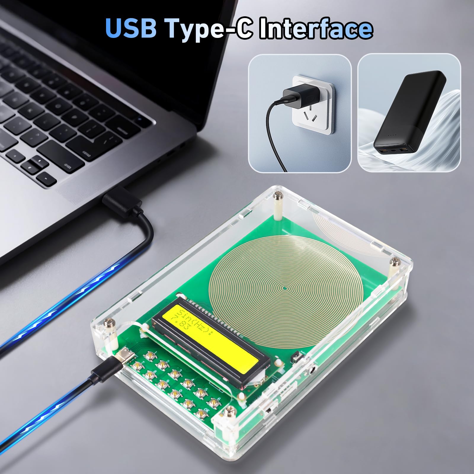 XIKDS Schumann wave detector and headphones verify device operation.
