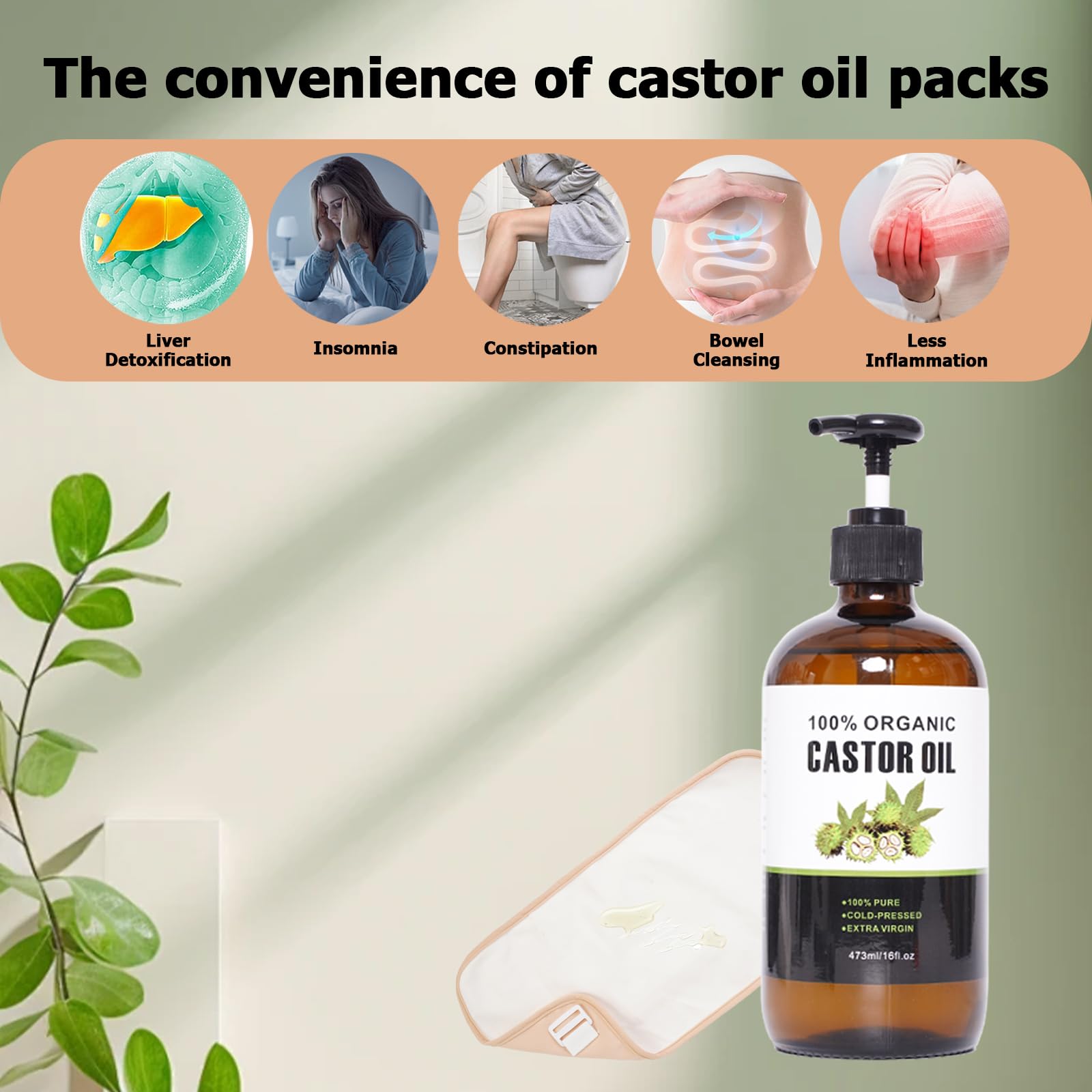 XIKERAY castor oil pack leg wraps for full coverage