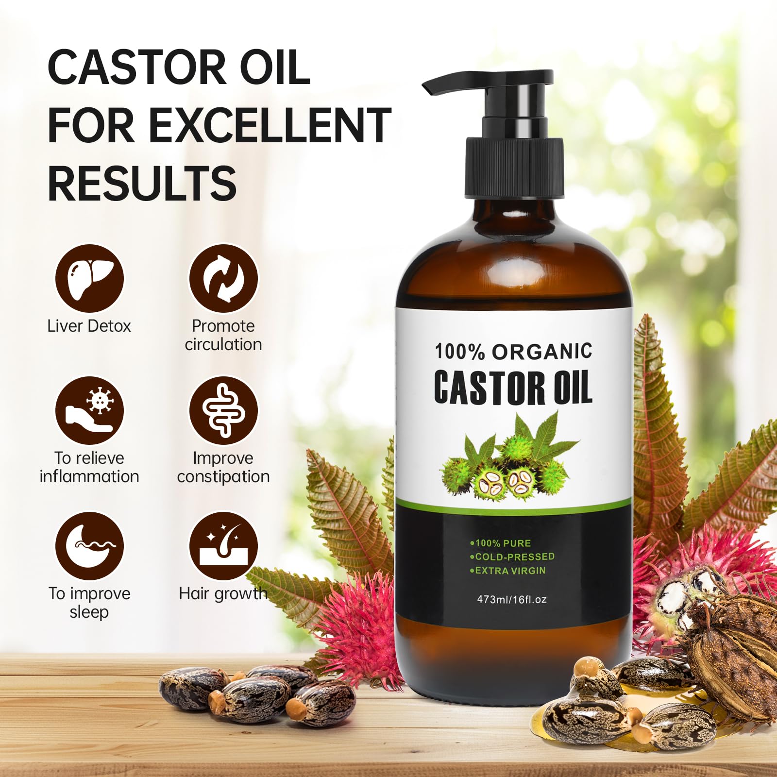 XIKERAY pump head enables clean, controlled castor oil dispensing