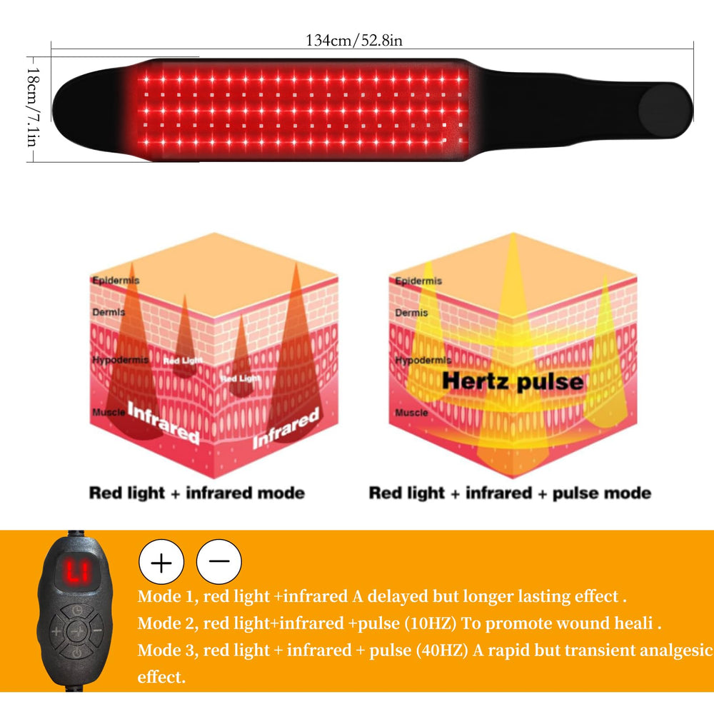 xingruyu red light therapy belt hands-free design enables easy at-home relaxation