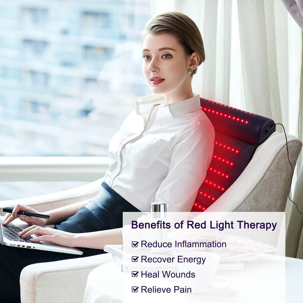Xinheyie full-back coverage therapy pad offering broad light exposure for back relief