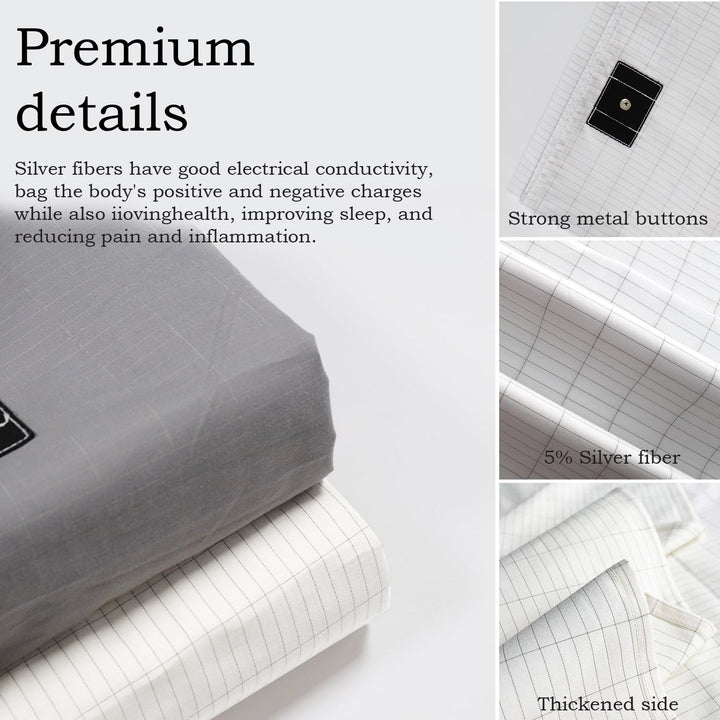 XINHUSU white 76x80-inch grounding sheet laid flat on bed