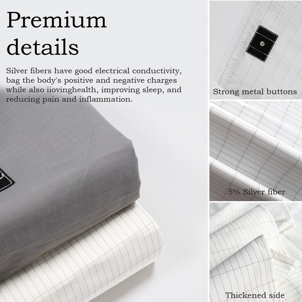 XINHUSU white 76x80-inch grounding sheet laid flat on bed