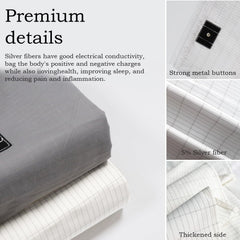 XINHUSU white 76x80-inch grounding sheet laid flat on bed