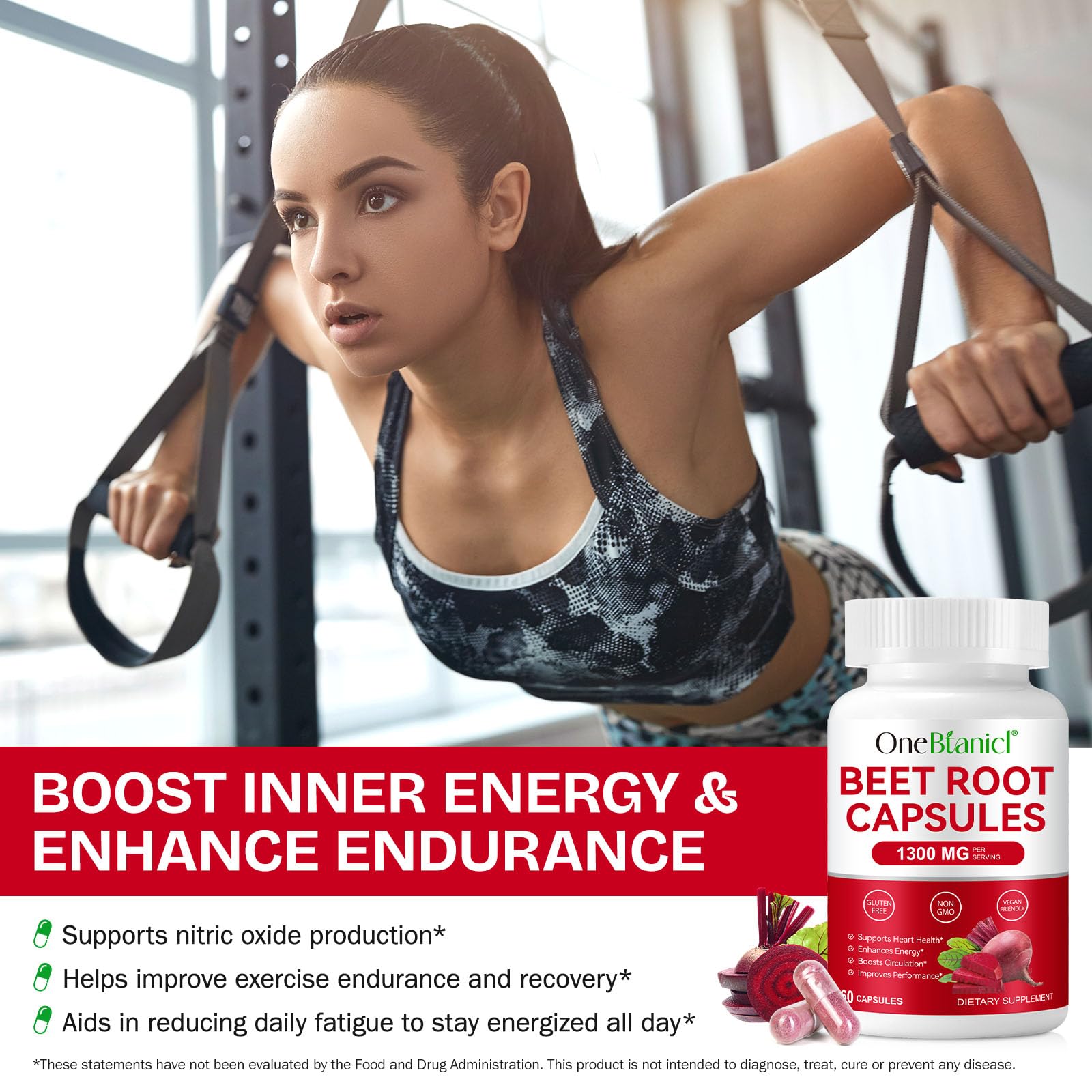 XINSZLIN Beet Root Capsules 1300mg closeup of capsules for daily endurance.