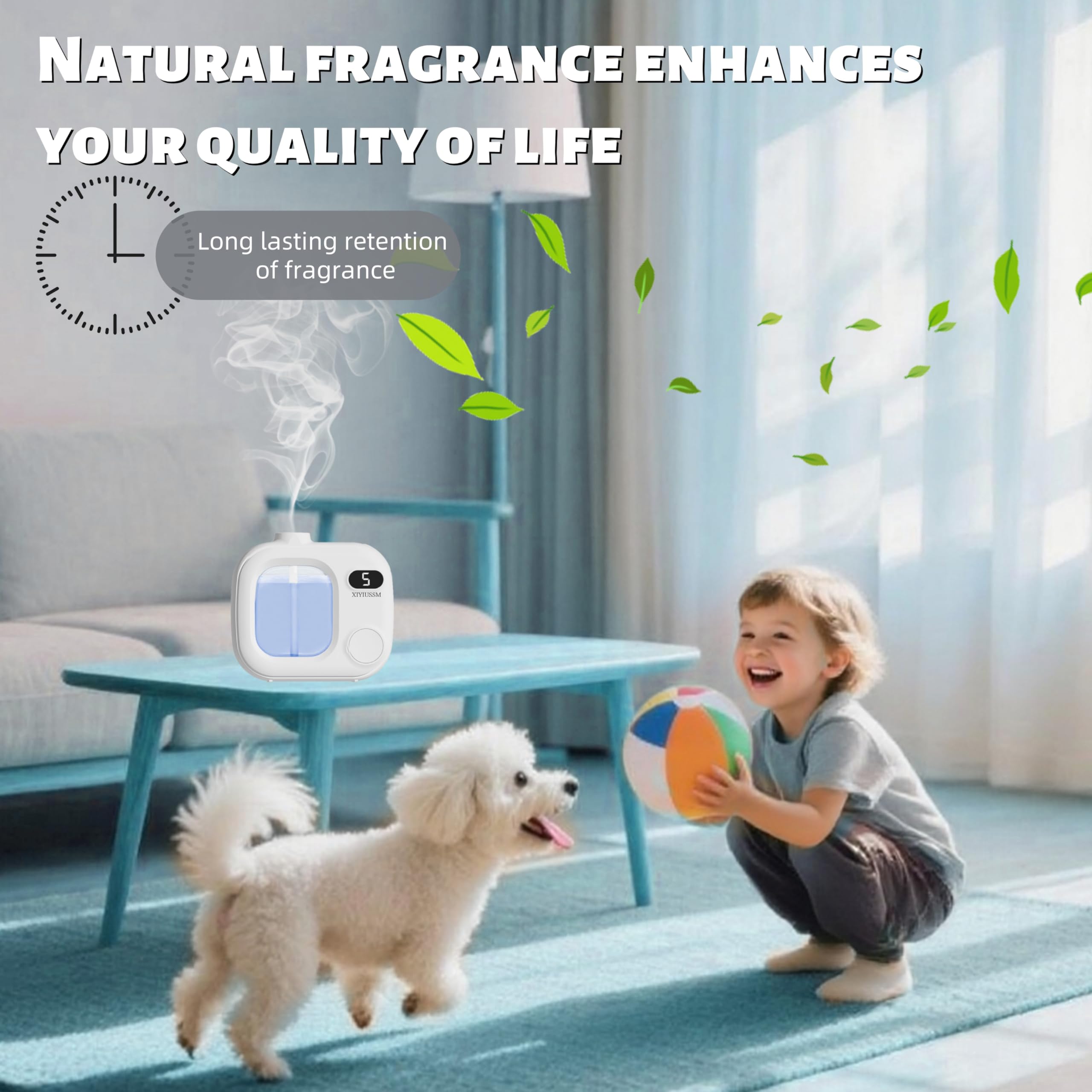 XIYIUSSM car diffuser compact design for travel aromatherapy.