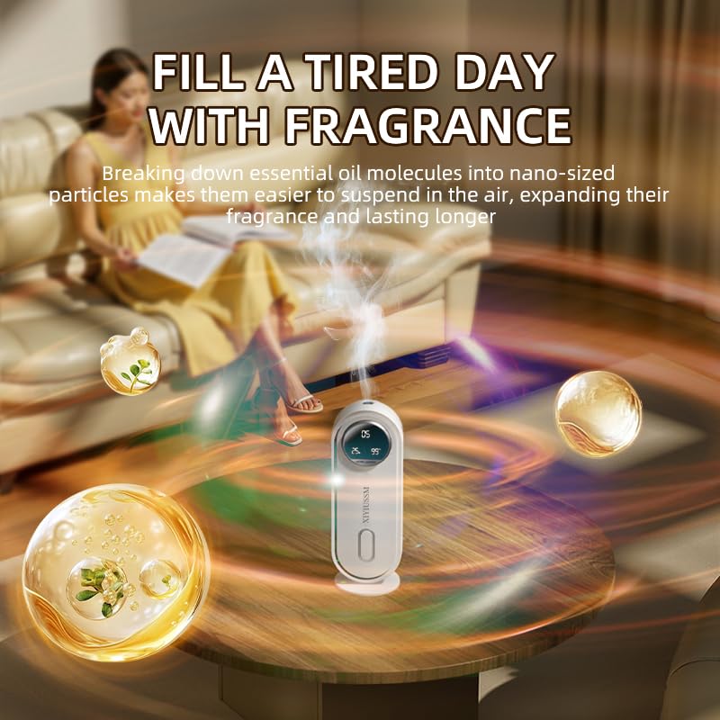 XIYIUSSM Waterless Diffuser in car offers cordless scent during travel