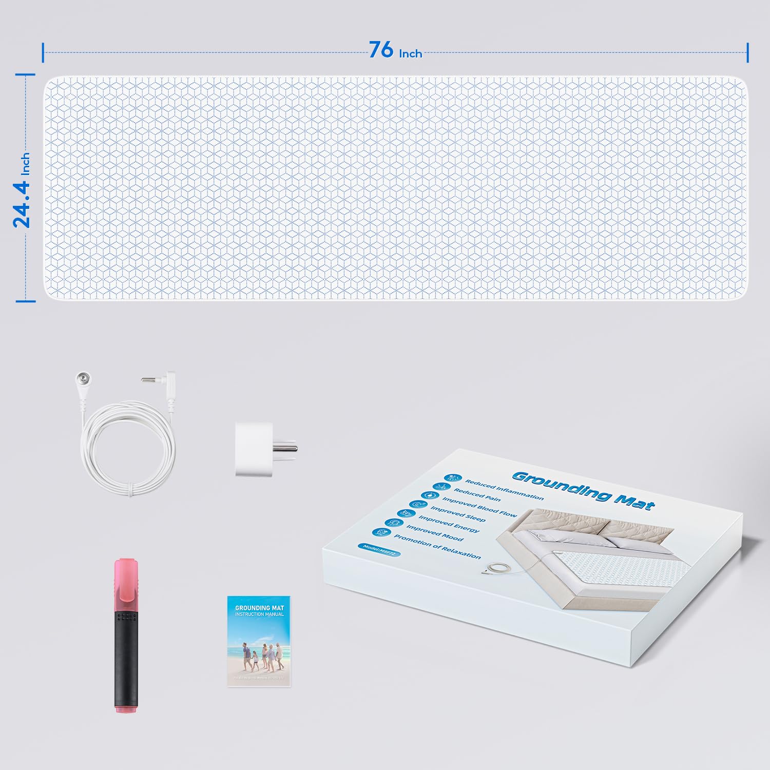 Cozy night scene with XKETA mat ready for bedtime grounding