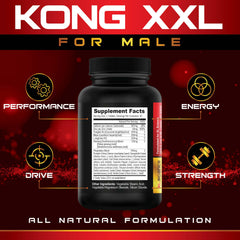 XL Science Kong XXL packaging emphasizes USA-made, lab-tested quality and privacy.
