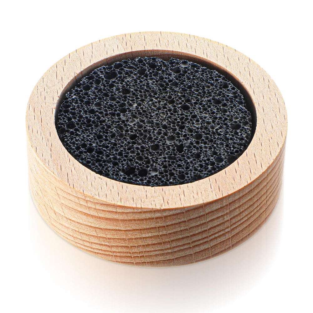 XLIUAX lava rock diffuser on bamboo base delivers long-lasting fragrance