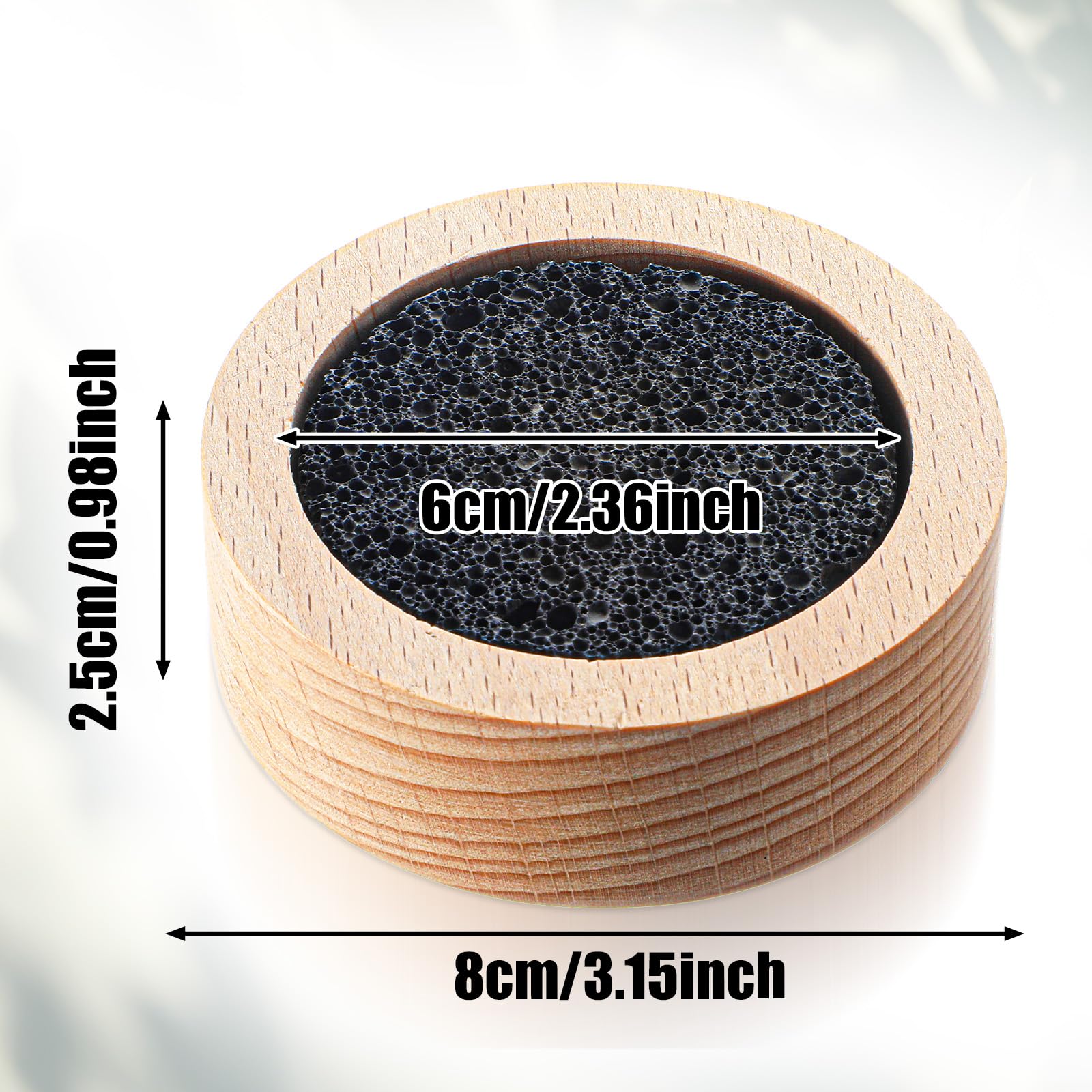 XLIUAX lava rock diffuser close-up showing porous stones absorbing oils