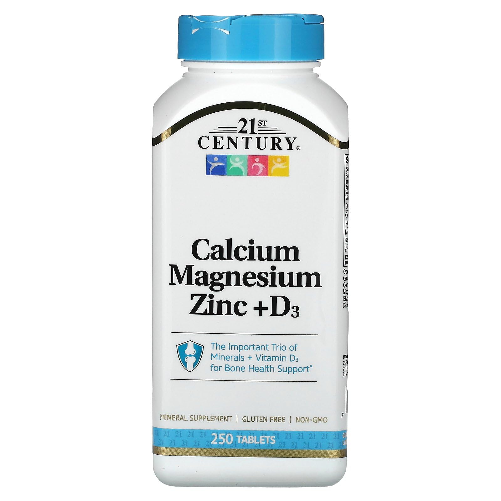 Xllent Cal Mag Zinc +D tablets bottle front, supports bone and muscle health.