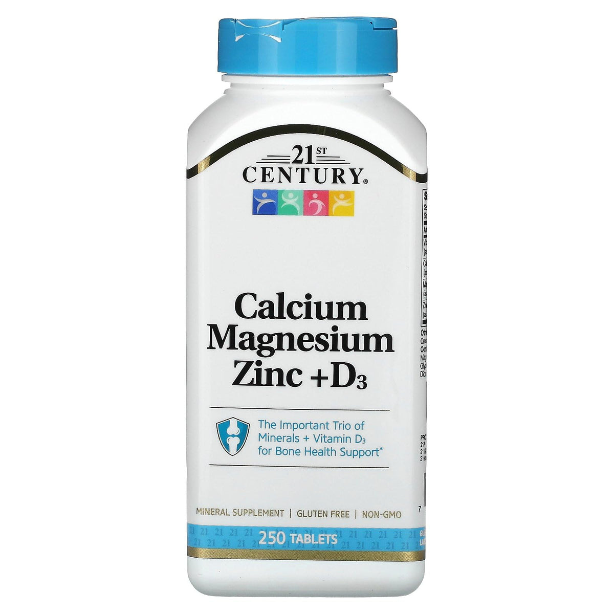 Xllent Cal Mag Zinc +D tablets bottle front, supports bone and muscle health.