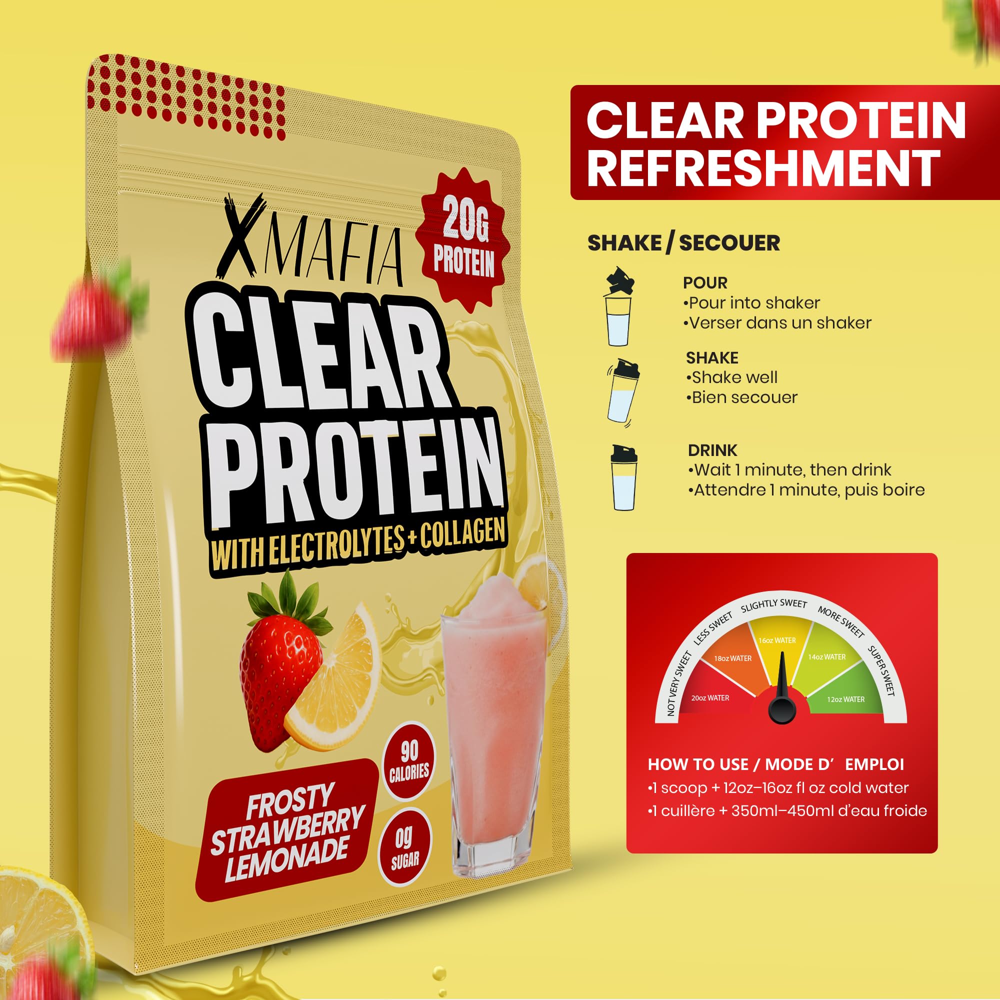 XMafia Clear Whey Isolate office desk setup for a quick pick-me-up