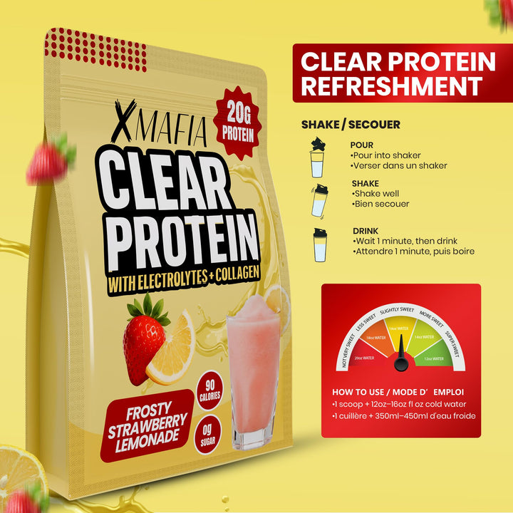 XMafia Clear Whey Isolate office desk setup for a quick pick-me-up