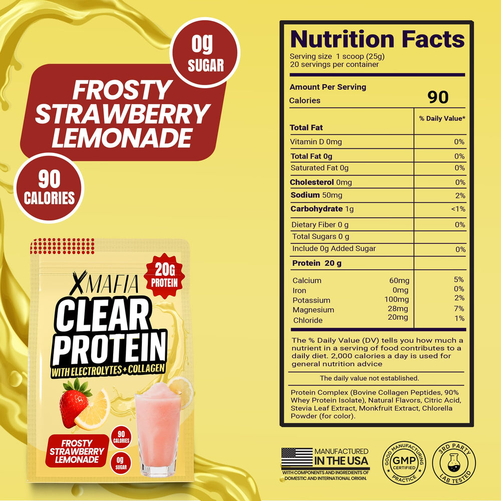 XMafia Clear Whey Isolate travel-friendly jar for on-the-go hydration
