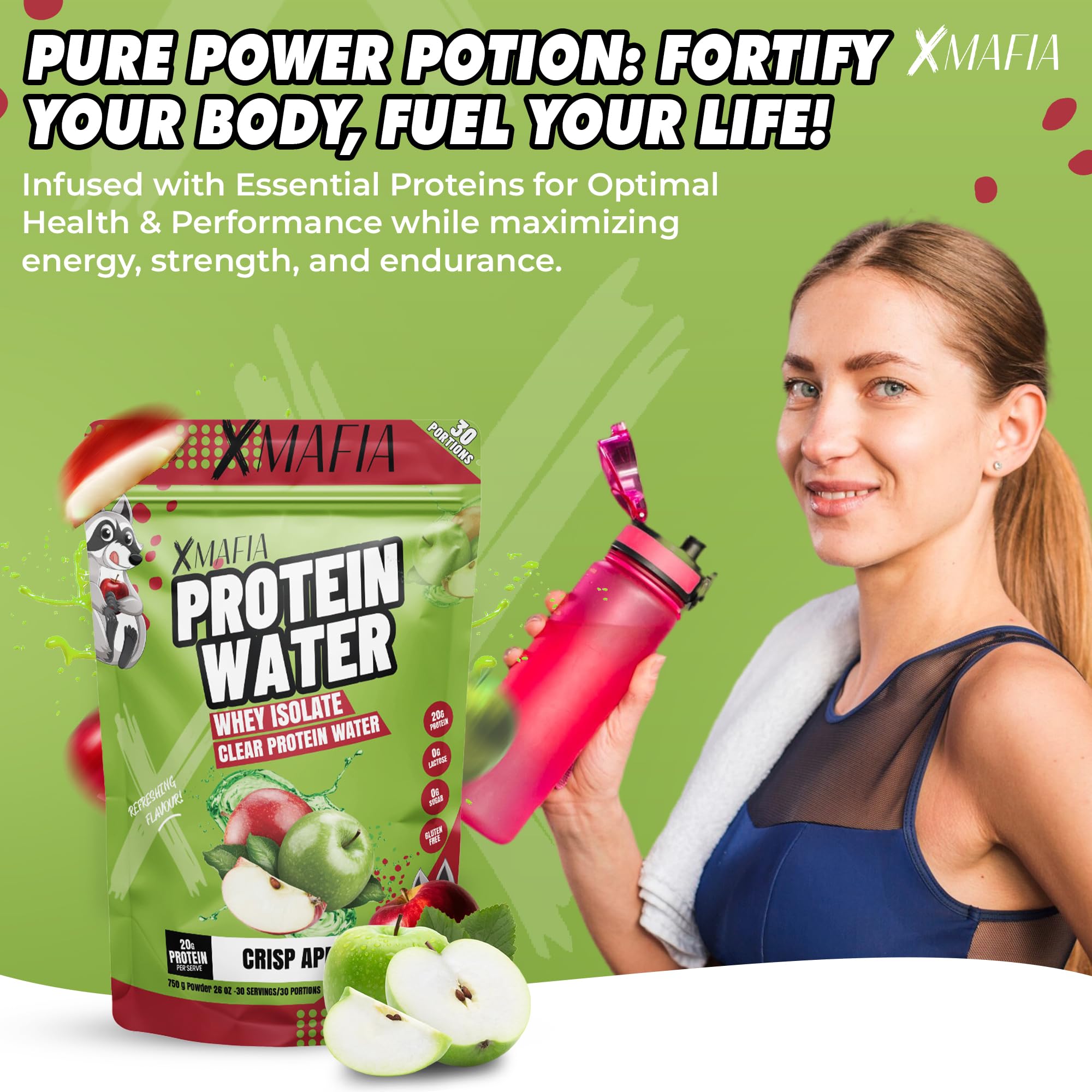 XMafia Protein Water dissolves easily in a glass with no lumps