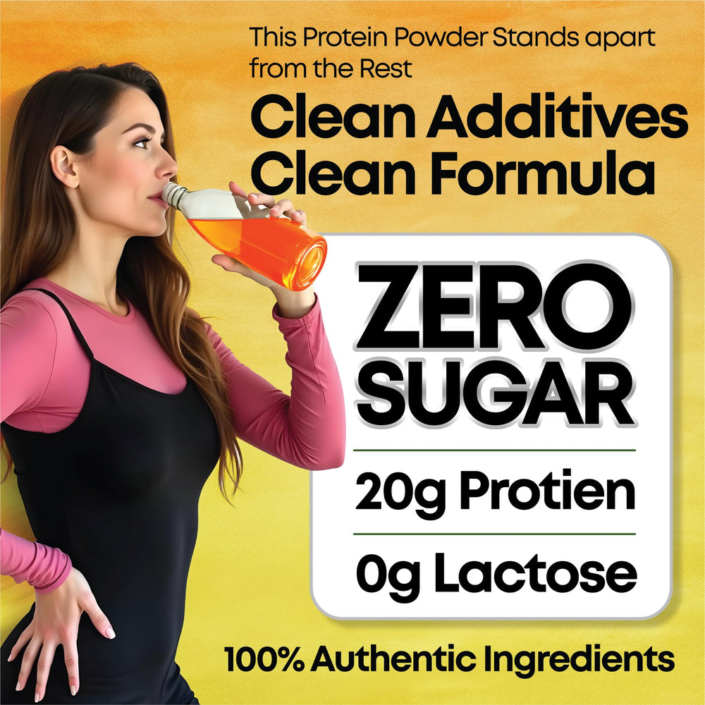 Scoop beside XMafia Protein Water illustrating easy mix with water