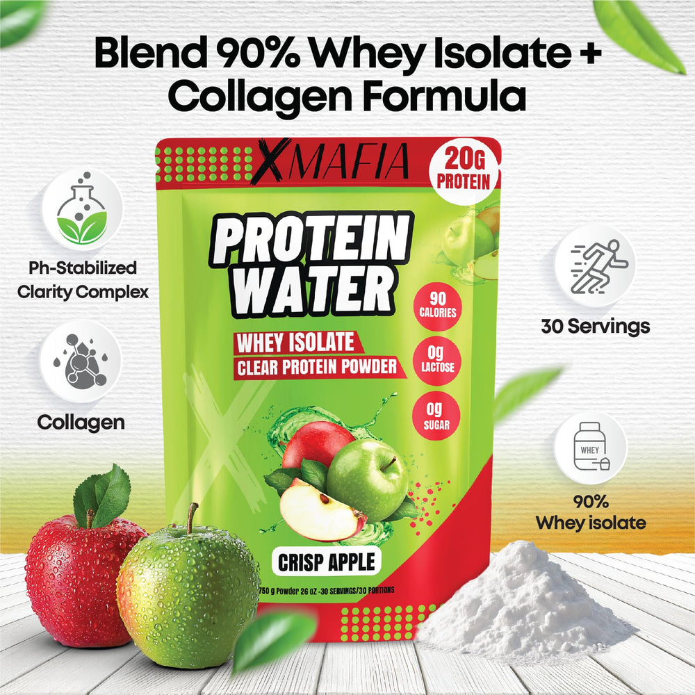XMafia Protein Water scoop and tub demonstrates convenient on-the-go protein