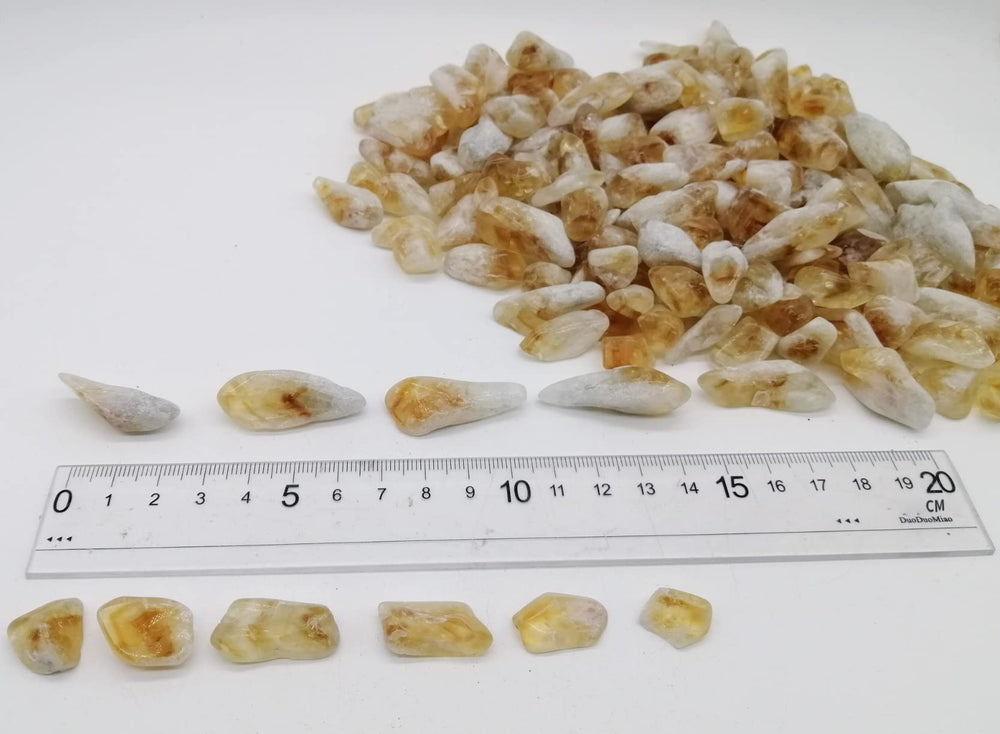 XMHOME Citrine point crystals with a warm glow for home decor.