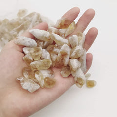 XMHOME Crushed citrine chips for candle making and resin projects.