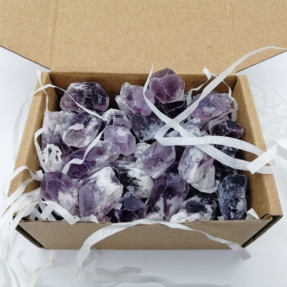 XMHOME purple-rough-crystal-stones for gardens, tanks, and planters