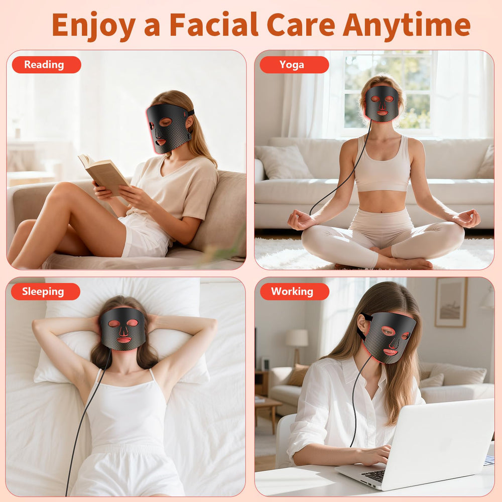 XMZXMZ portable red light mask makes a thoughtful wellness gift.