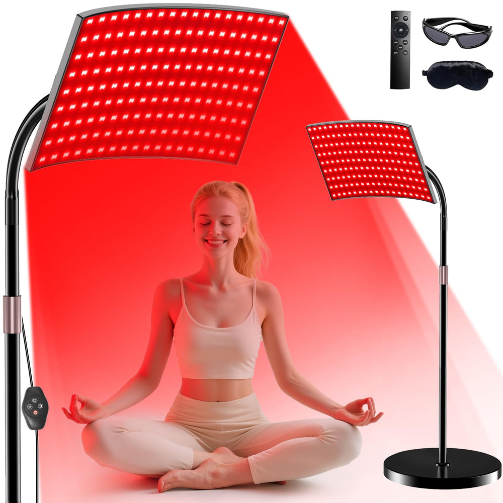 XMZXMZ red light therapy panel front view for full-body treatment at home.