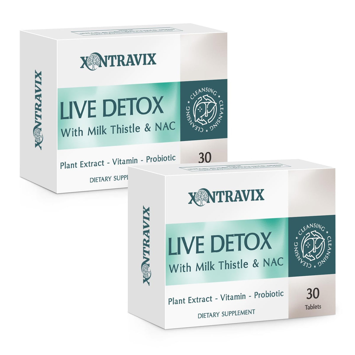 Xontravix liver detox milk thistle tablets support daily liver wellness