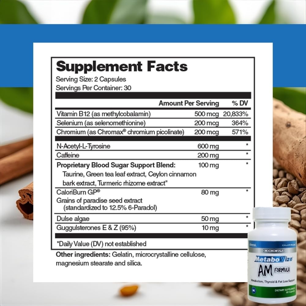 Xooma MetaboWize AM capsules ready for daily metabolism and energy.