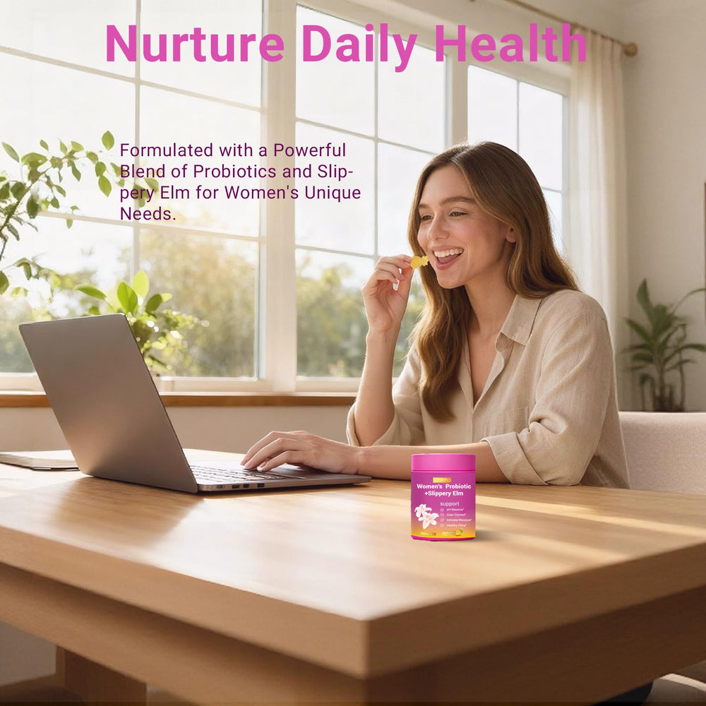 XOTMPFLY womens wellness gummies on desk for convenience