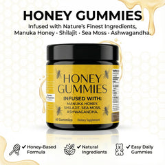 XPDGVS Honey Gummies packaging front, sugar-free and natural flavor.
