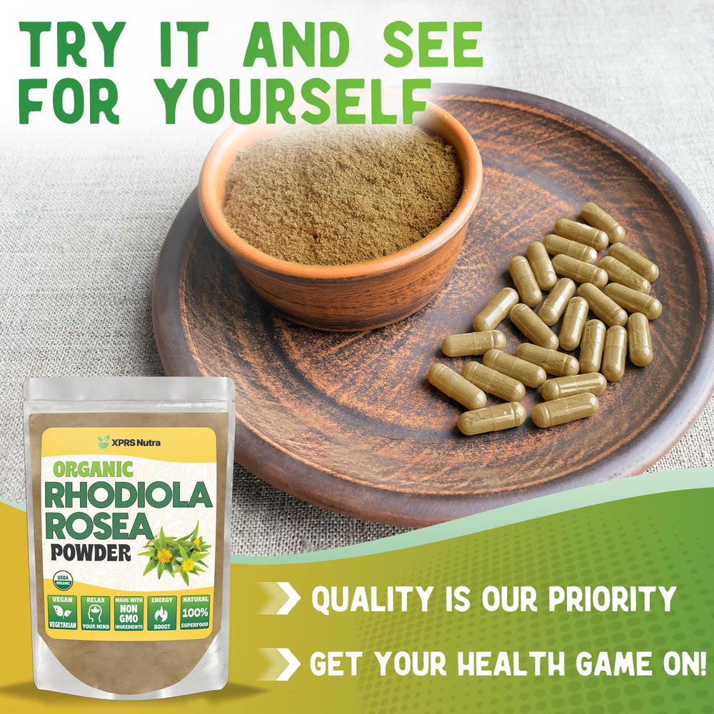 XPRS Nutra Athletic Rhodiola powder complements workouts and training.