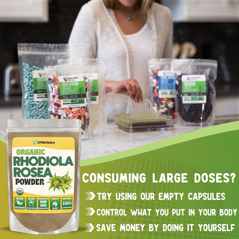 XPRS Nutra Cognitive Support Rhodiola powder supports focus during study.