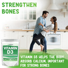 XPRS Nutra Vitamin D3 powder with measuring scoop for easy daily dosing.