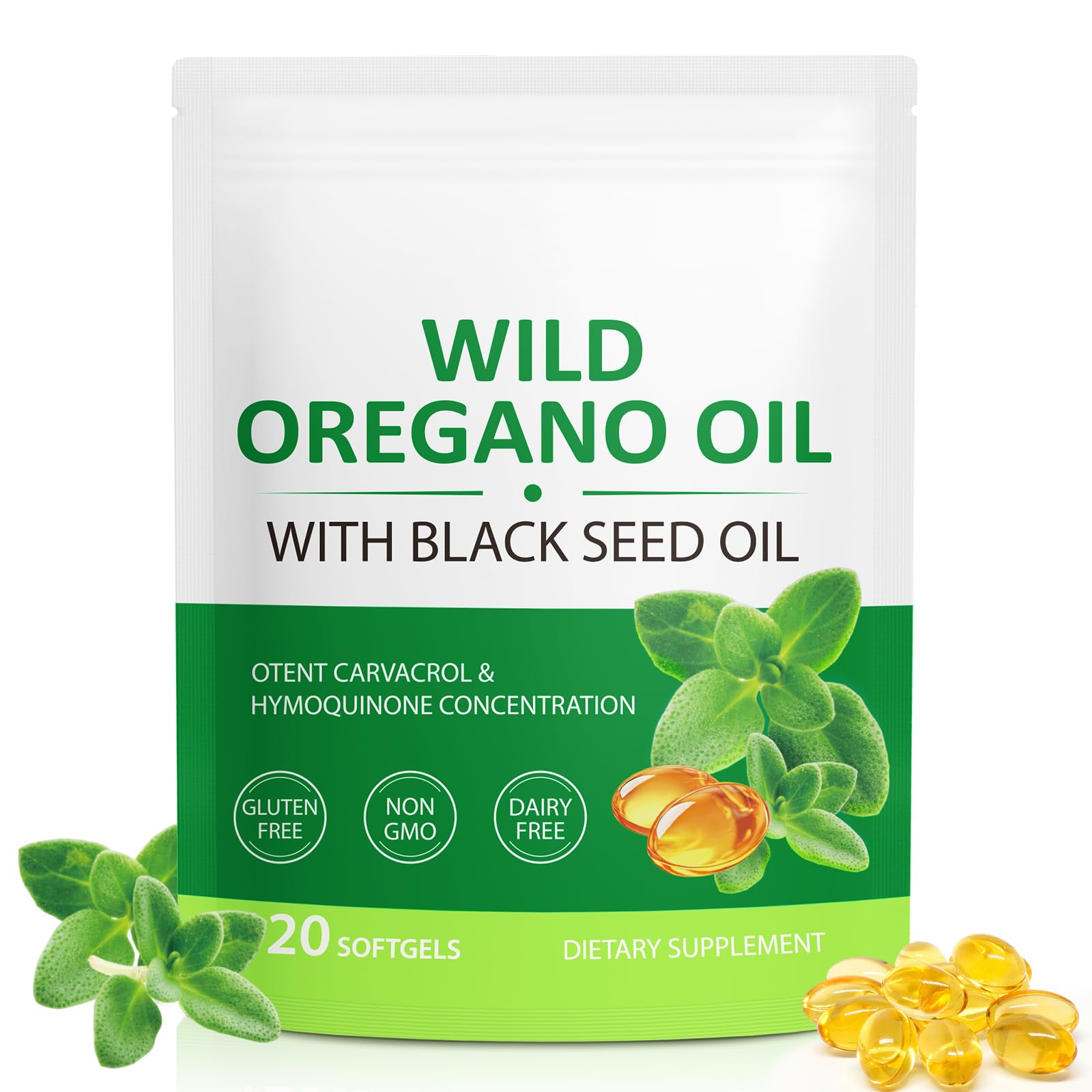 XQDCICQU oregano softgels bottle for easy daily wellness