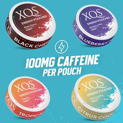 XQS Citrus Cooling energy pouch offers refreshing flavor and clean caffeine.
